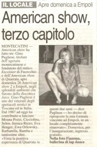 American Show Lap Dance Toscana La Nazione 24-12-04  